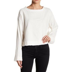 Free People Walking in Hueco Back Tie Long Sleeve Top!